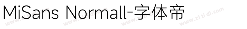 MiSans Normall字体转换